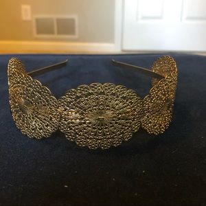Gold medallion headband